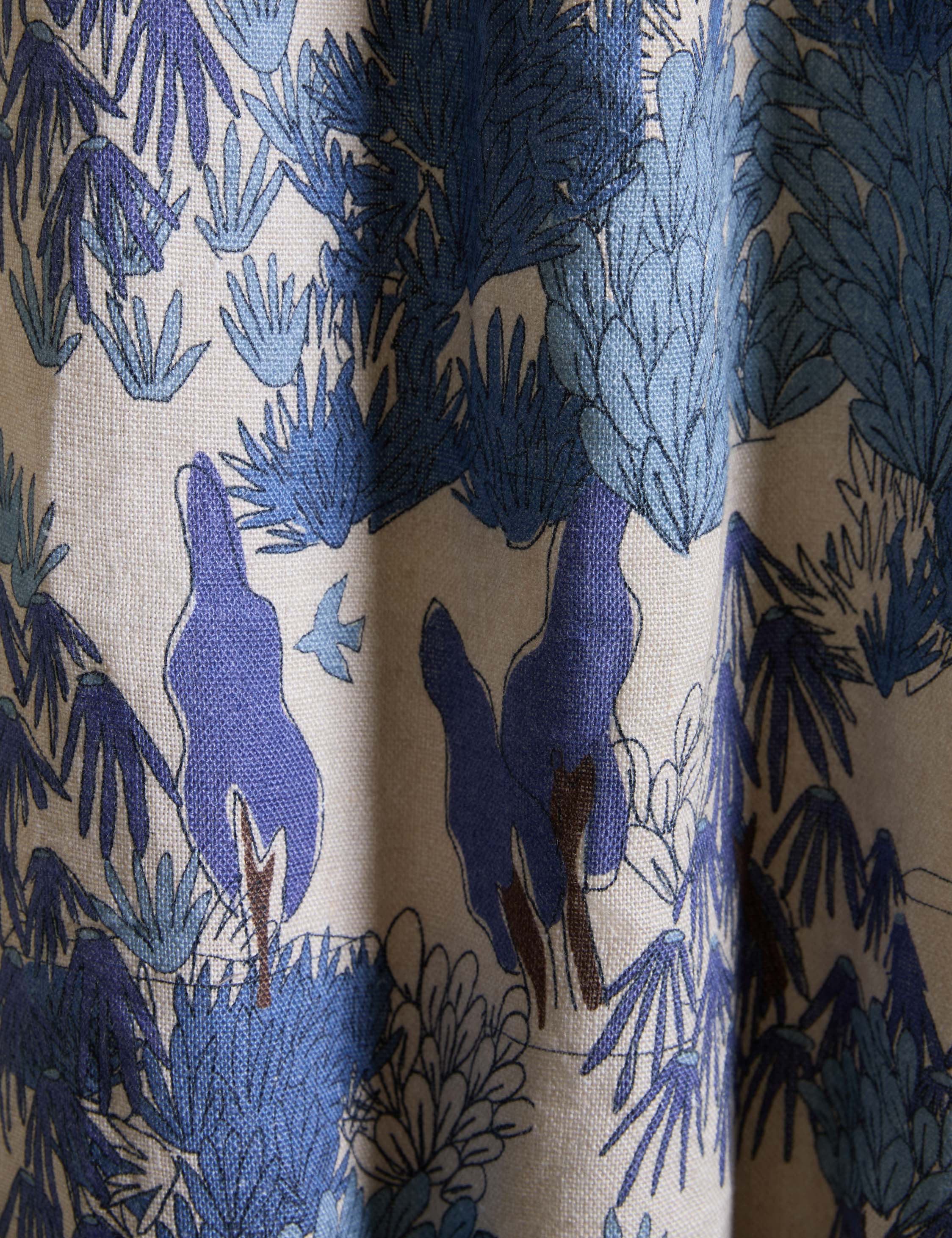 Garden Walk Linen Curtain Panel by Sarah Sherman Samuel