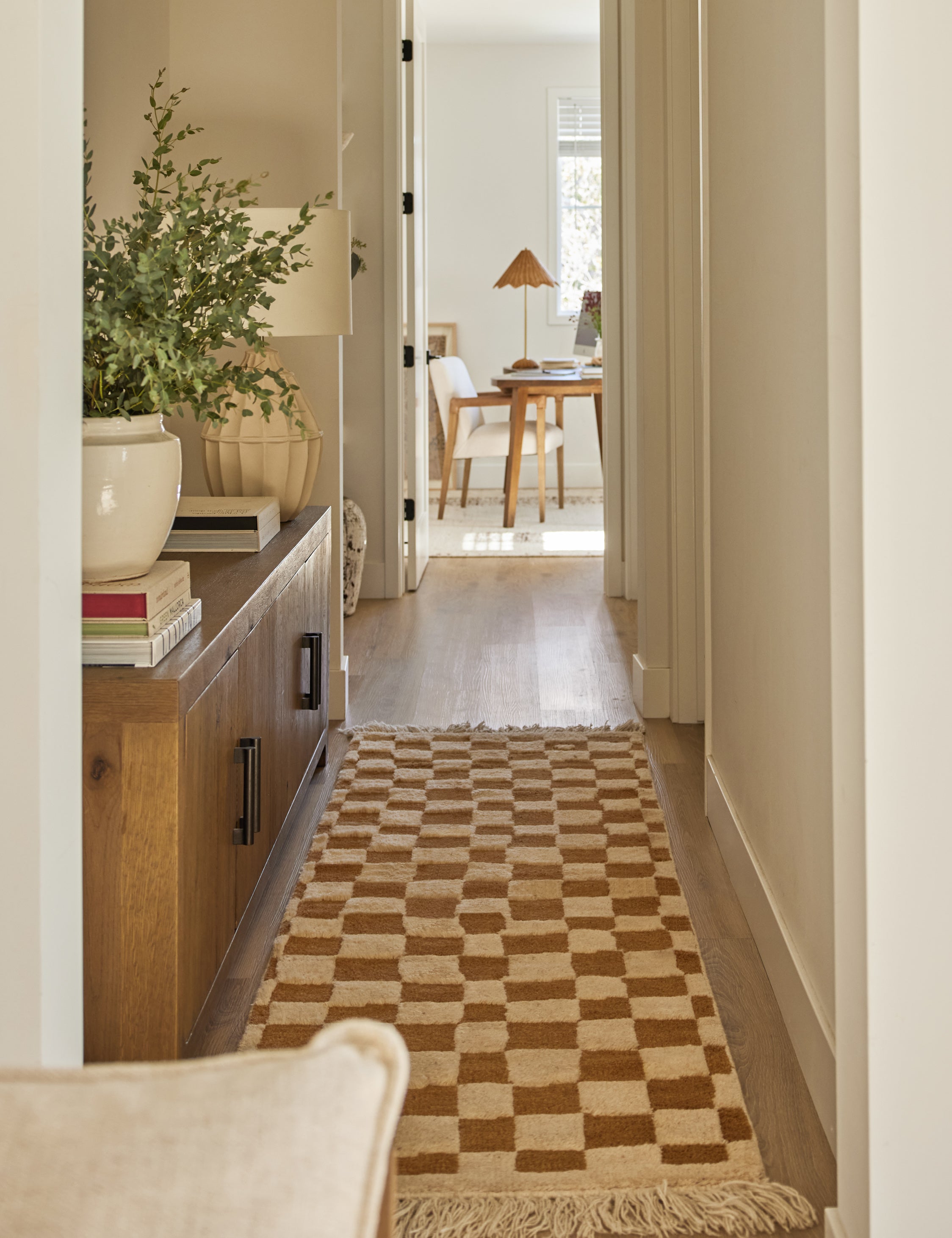 Sarah Sherman Samuel Irregular Checkerboard Wool Rug - Thumbnail 5