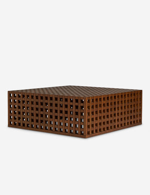 Open Box: Hila Square Coffee Table, Pecan by Sarah Sherman Samuel