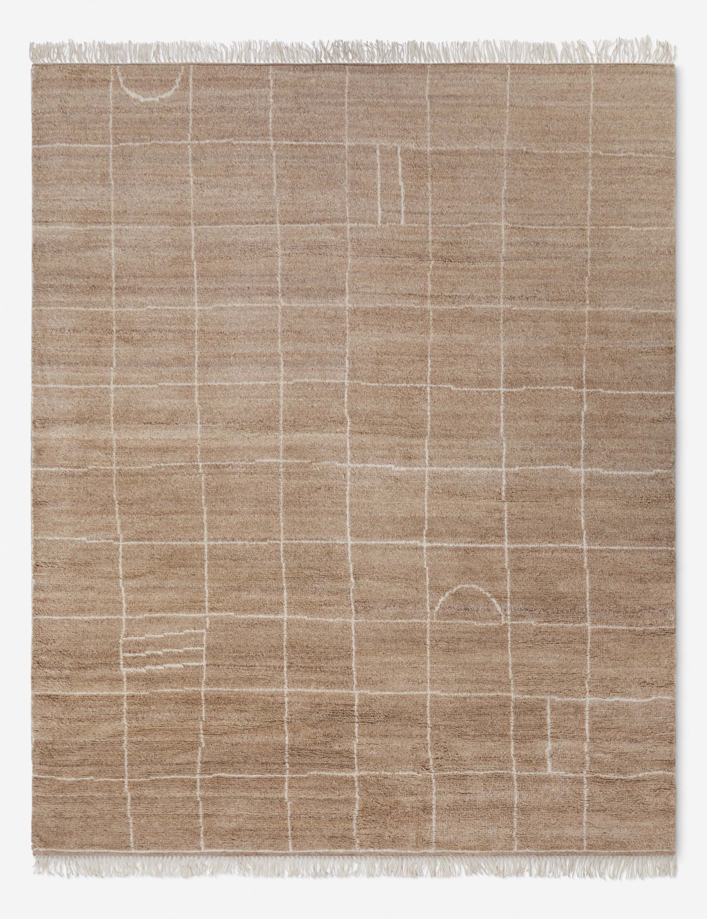 Irregular Grid Hand-Knotted Wool Rug by Sarah Sherman Samuel