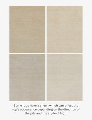 Ivory wool material on the heritage rug