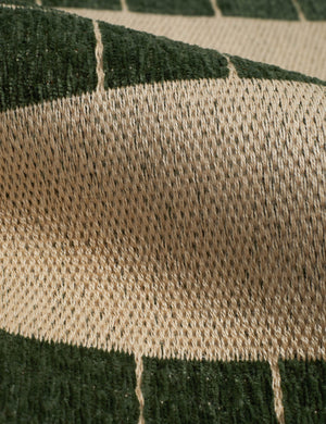 Kirst Indoor / Outdoor Rug Swatch, Ivory and Emerald