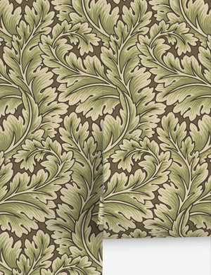Parkrose Wallpaper, Moss - Swatch