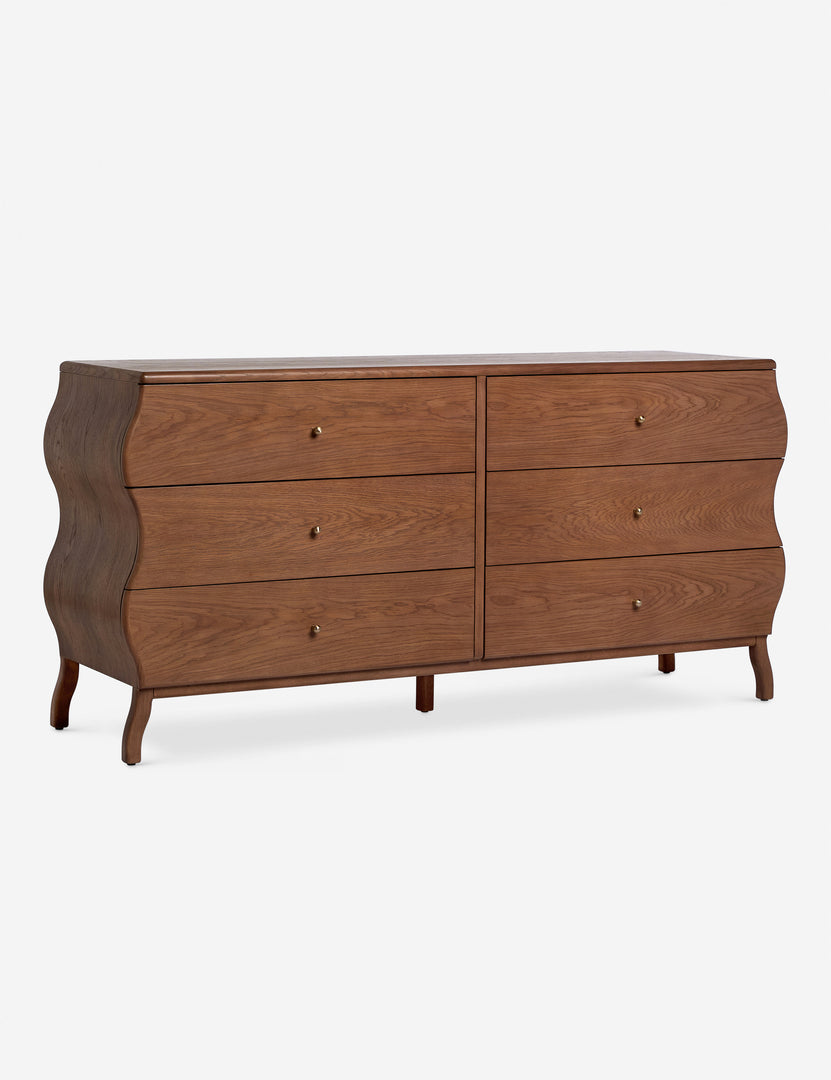 Lasya 6-Drawer Dresser in Cool Brown - Lulu and Georgia Lasya 6-Drawer Dresser in Cool Brown - Lulu and Georgia