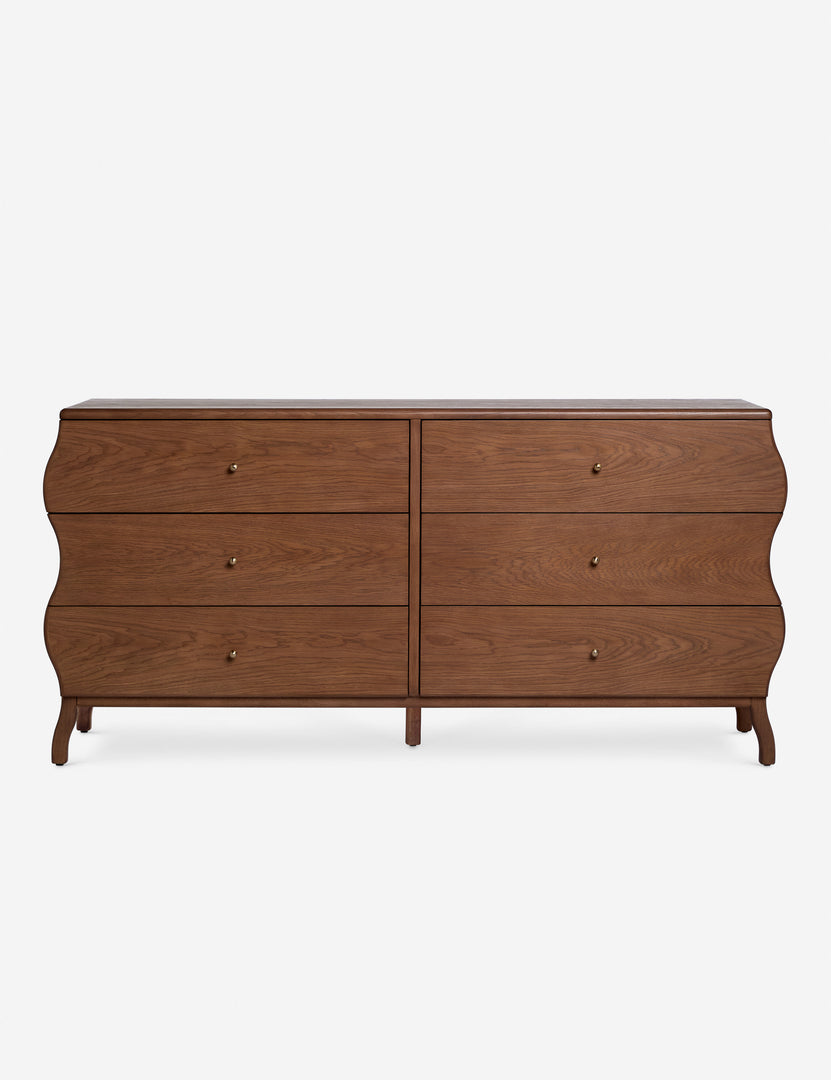 Lasya 6-Drawer Dresser in Cool Brown - Lulu and Georgia Lasya 6-Drawer Dresser in Cool Brown - Lulu and Georgia
