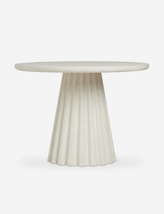 Open Box: Lazenby Indoor / Outdoor Round Dining Table, White 42"W