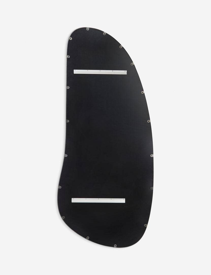 #color::pewter | Back of the Leganza slim frame organic silhouette full length mirror by Aimee Song