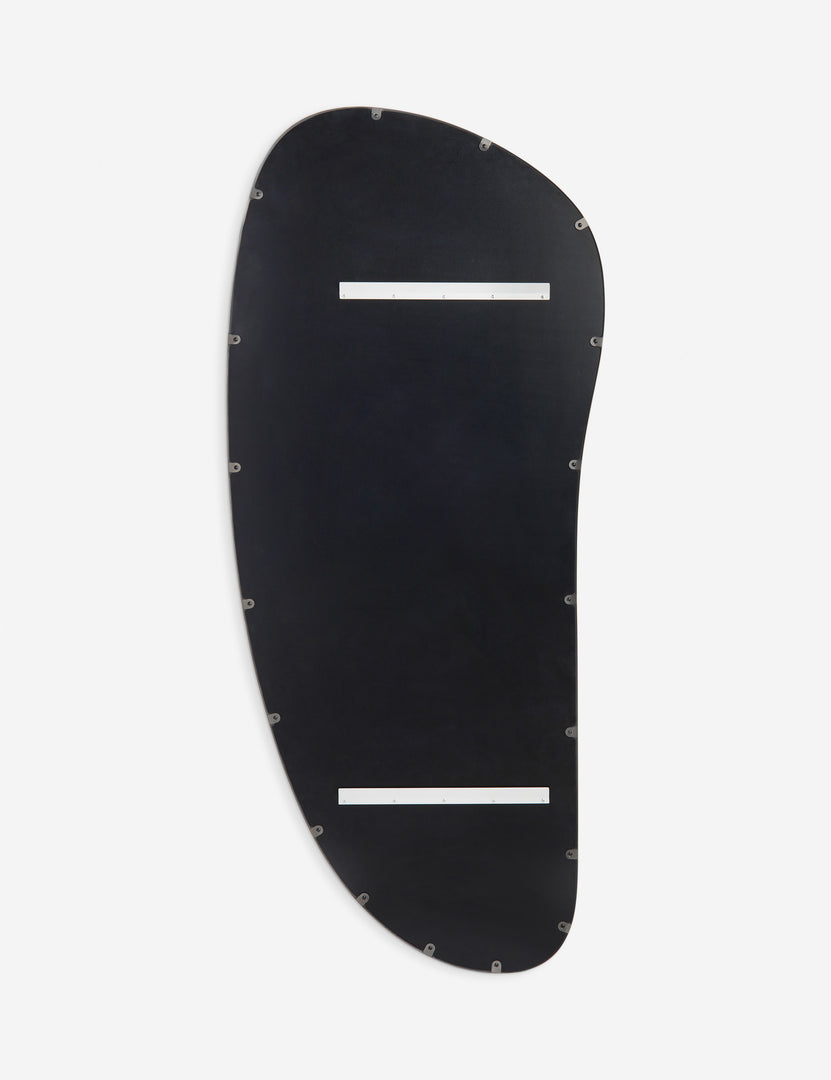 #color::pewter | Back of the Leganza slim frame organic silhouette full length mirror by Aimee Song