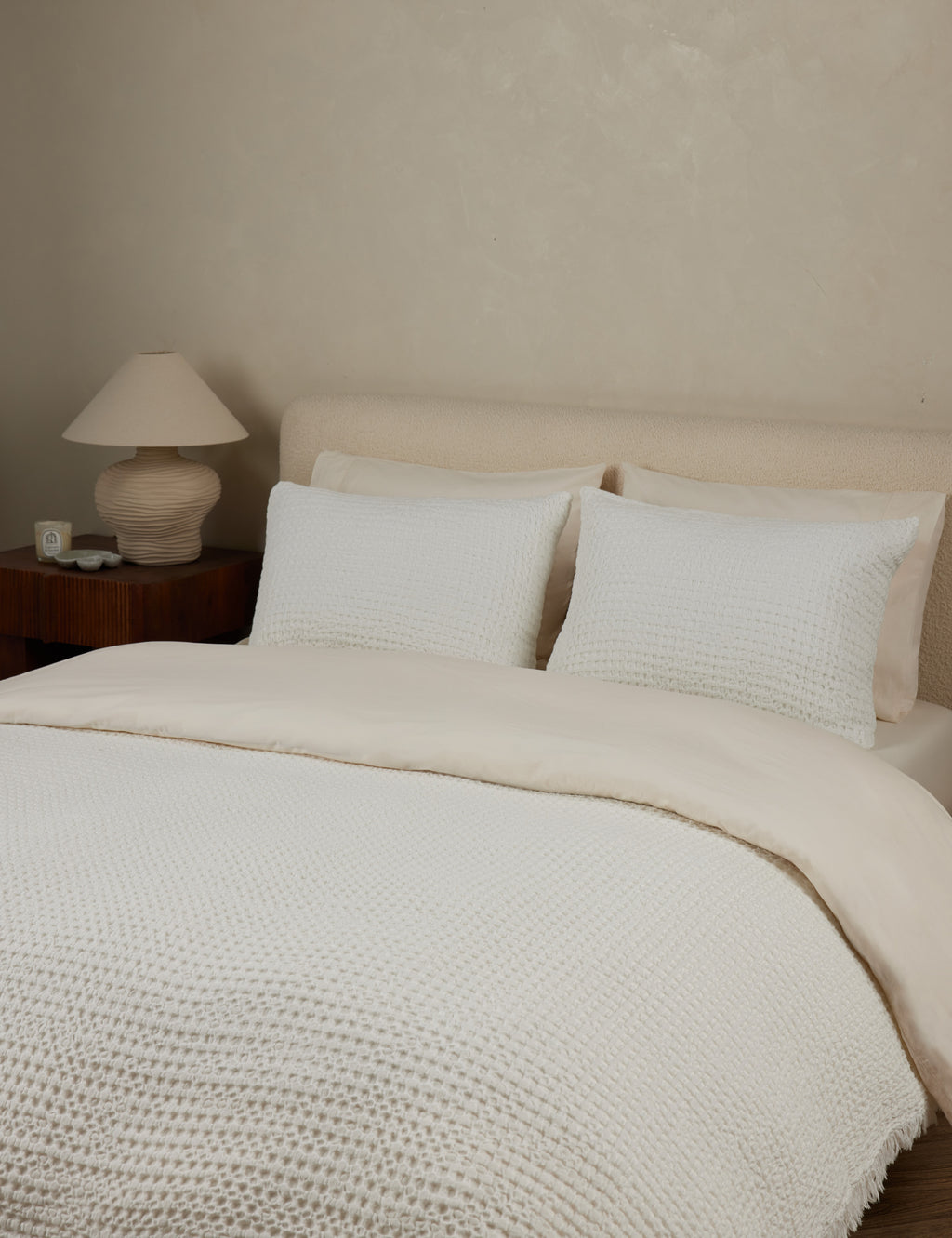 Lenora Textured Cotton Linen Blanket