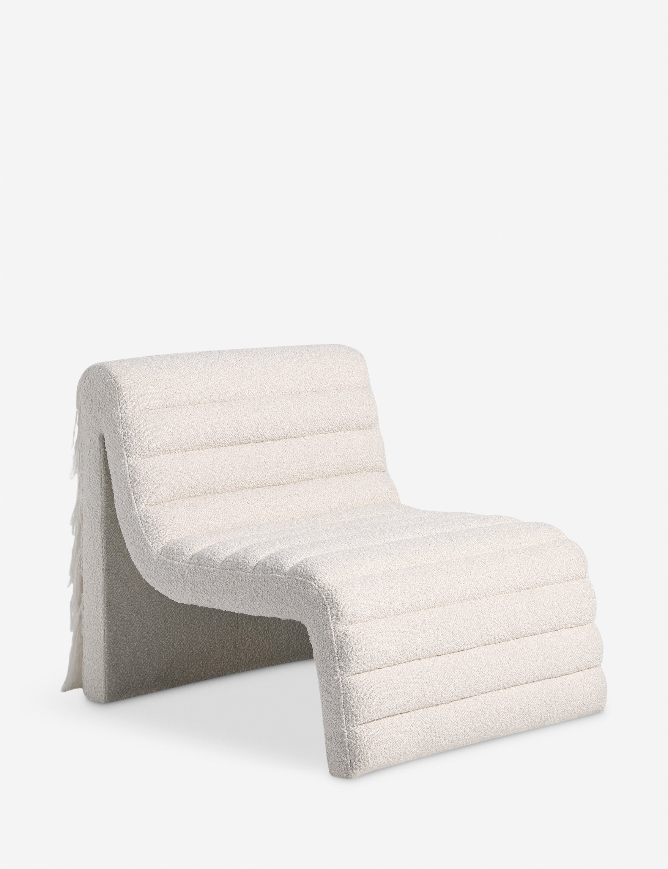 tula lily white lounge chair Leon Accent Chair by Carly Cushnie in Ivory Boucle