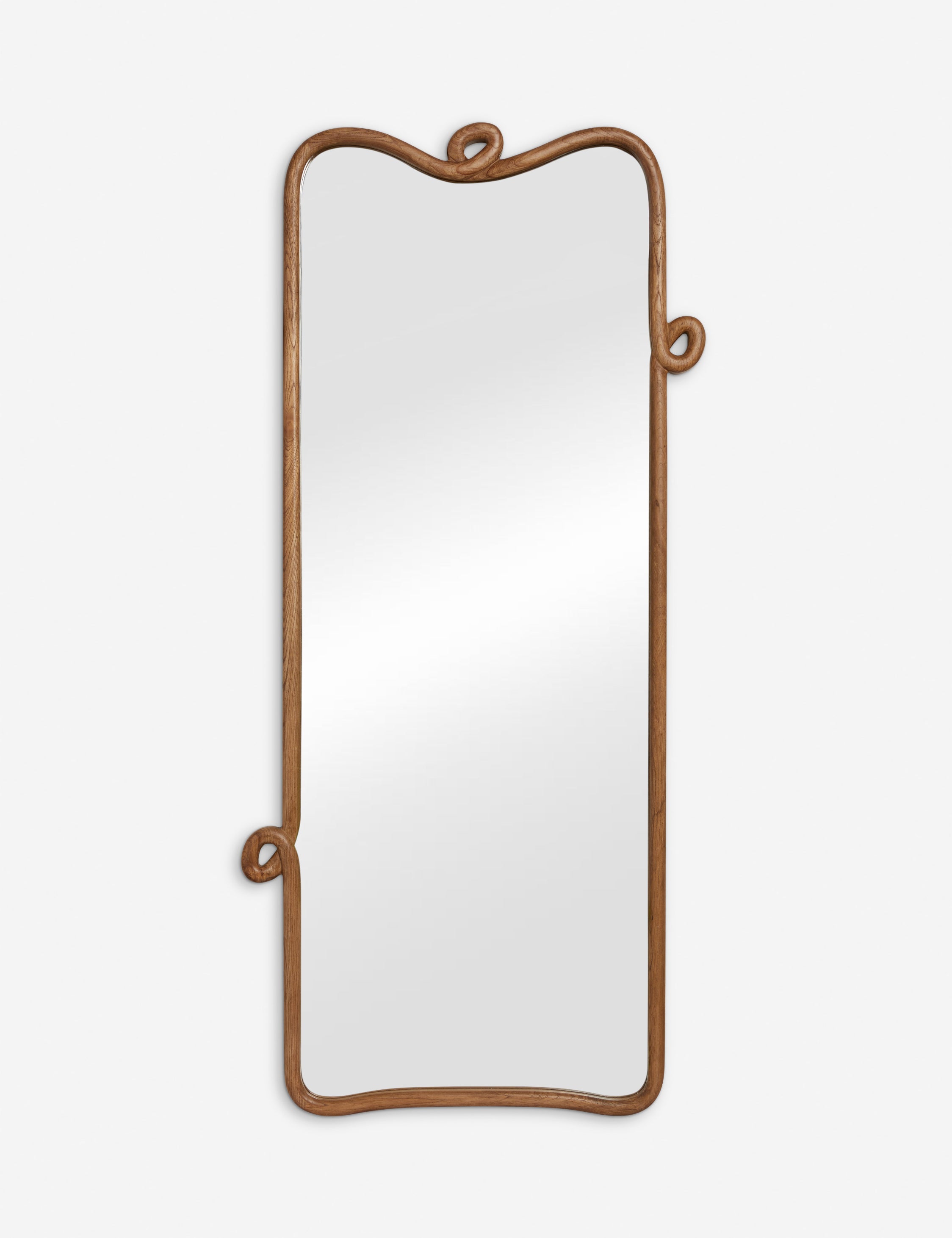 Open Box: Looped Wood Floor Mirror, Natural, 32" x 70" by Sarah Sherman Samuel
