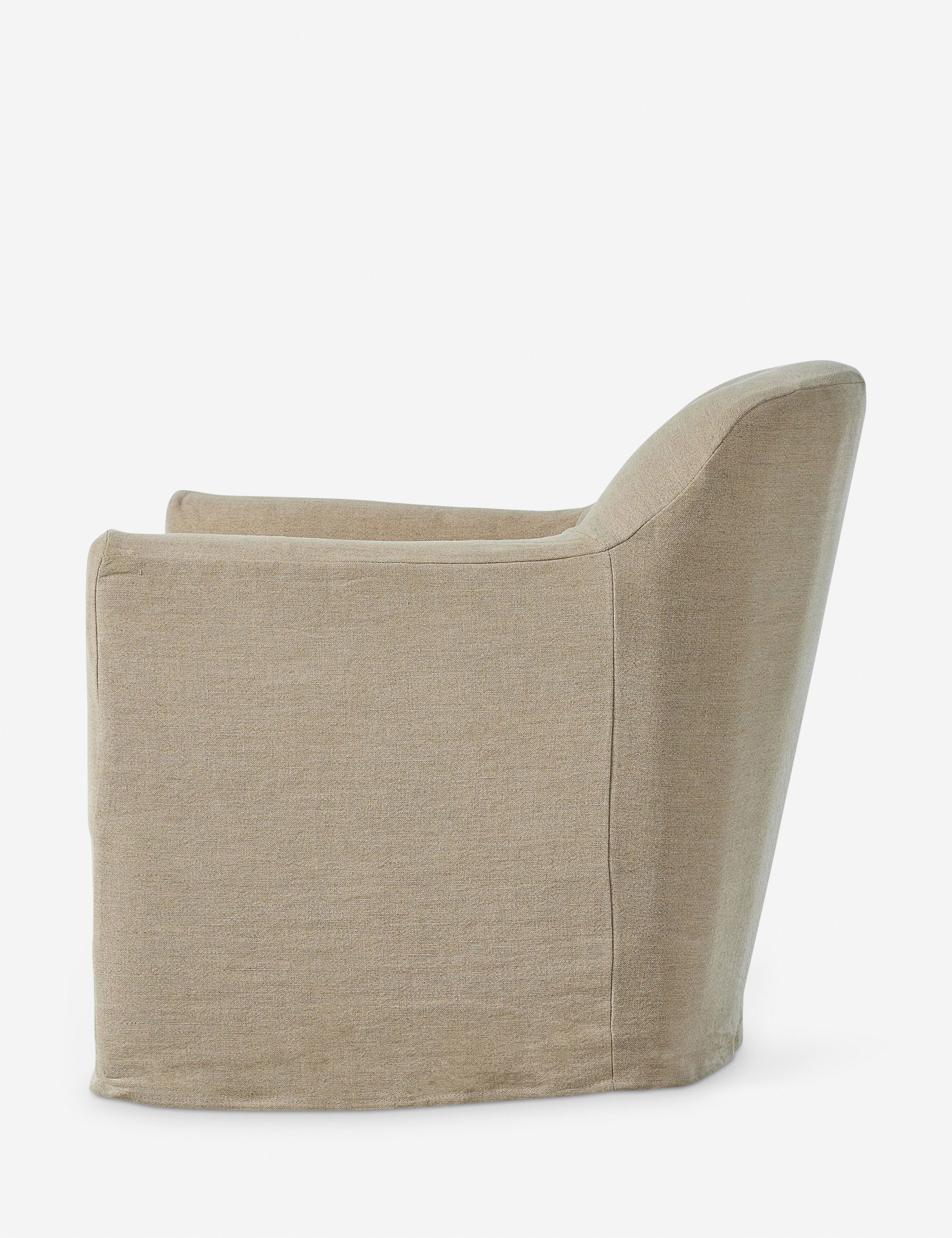 Lowell Slipcover Swivel Chair - Thumbnail 2