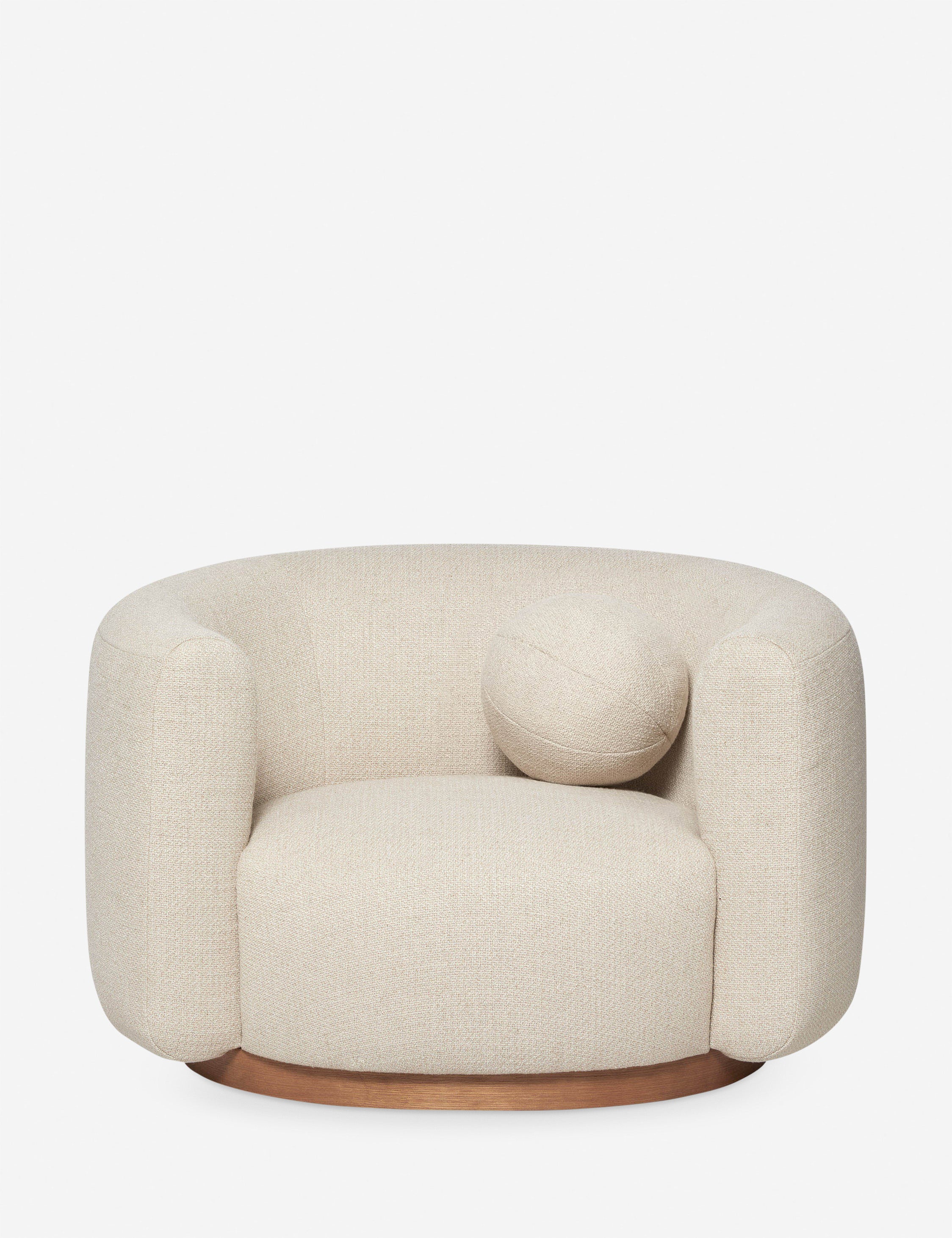 Open Box: Lowry Swivel Chair, Natural