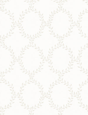 Wilma Wallpaper Swatch by Scalamandre, Eggshell