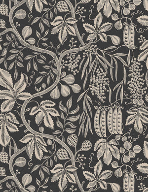 Fig Garden Wallpaper Swatch by Scalamandre, Charcoal
