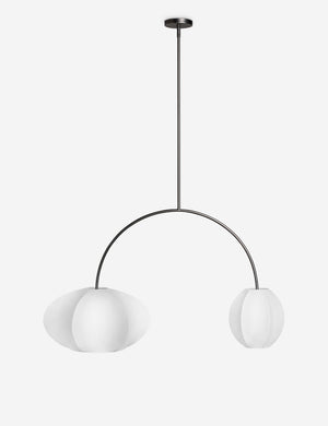 Luneth arc-shape lantern shade linear chandelier by Aimee Song