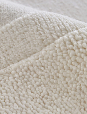 Close up view of the Malta Hi-Lo Pile Hand-Knotted Wool Rug by Aimee Song