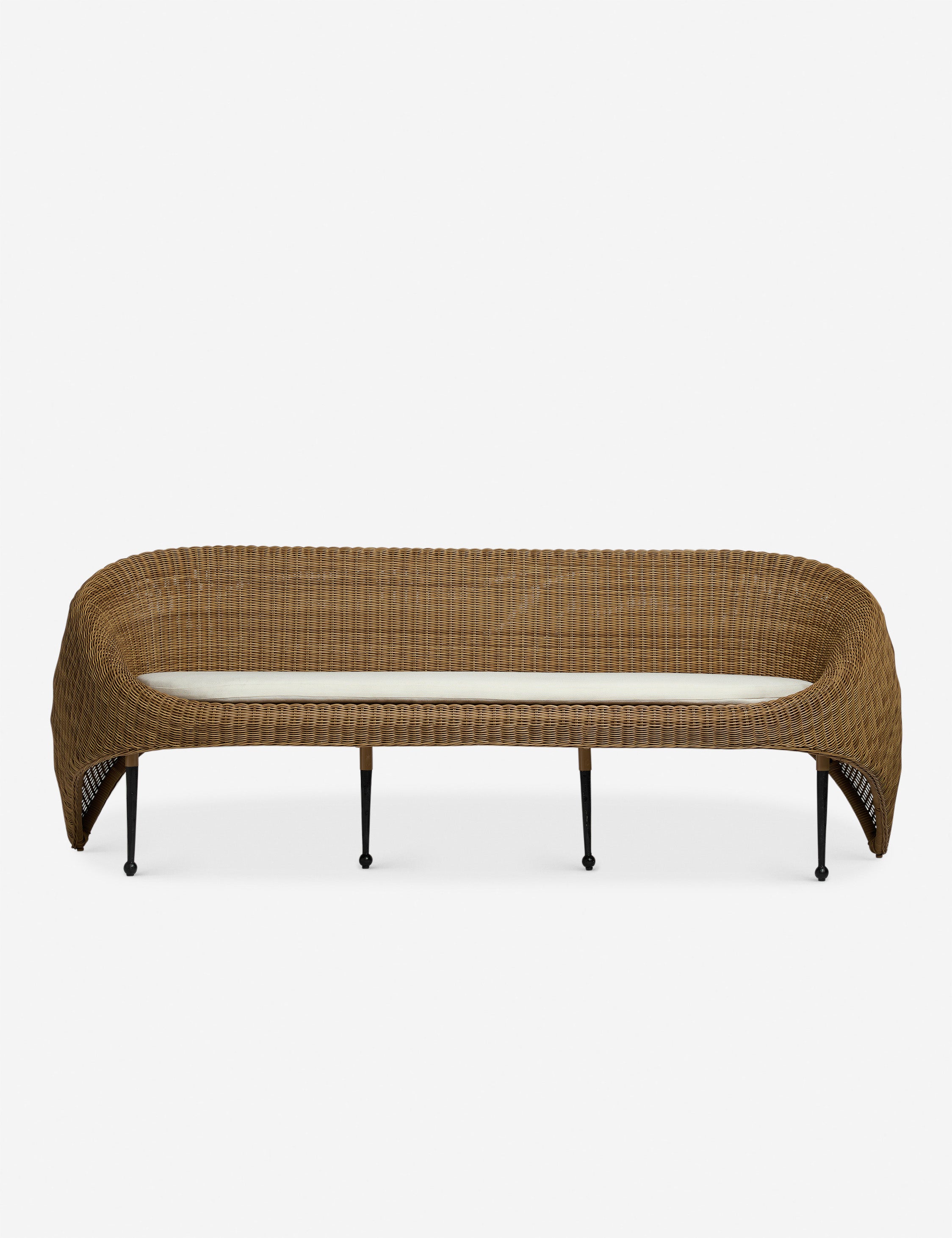 #color::natural | Marisol sculptural wicker outdoor sofa by Sarah Sherman Samuel