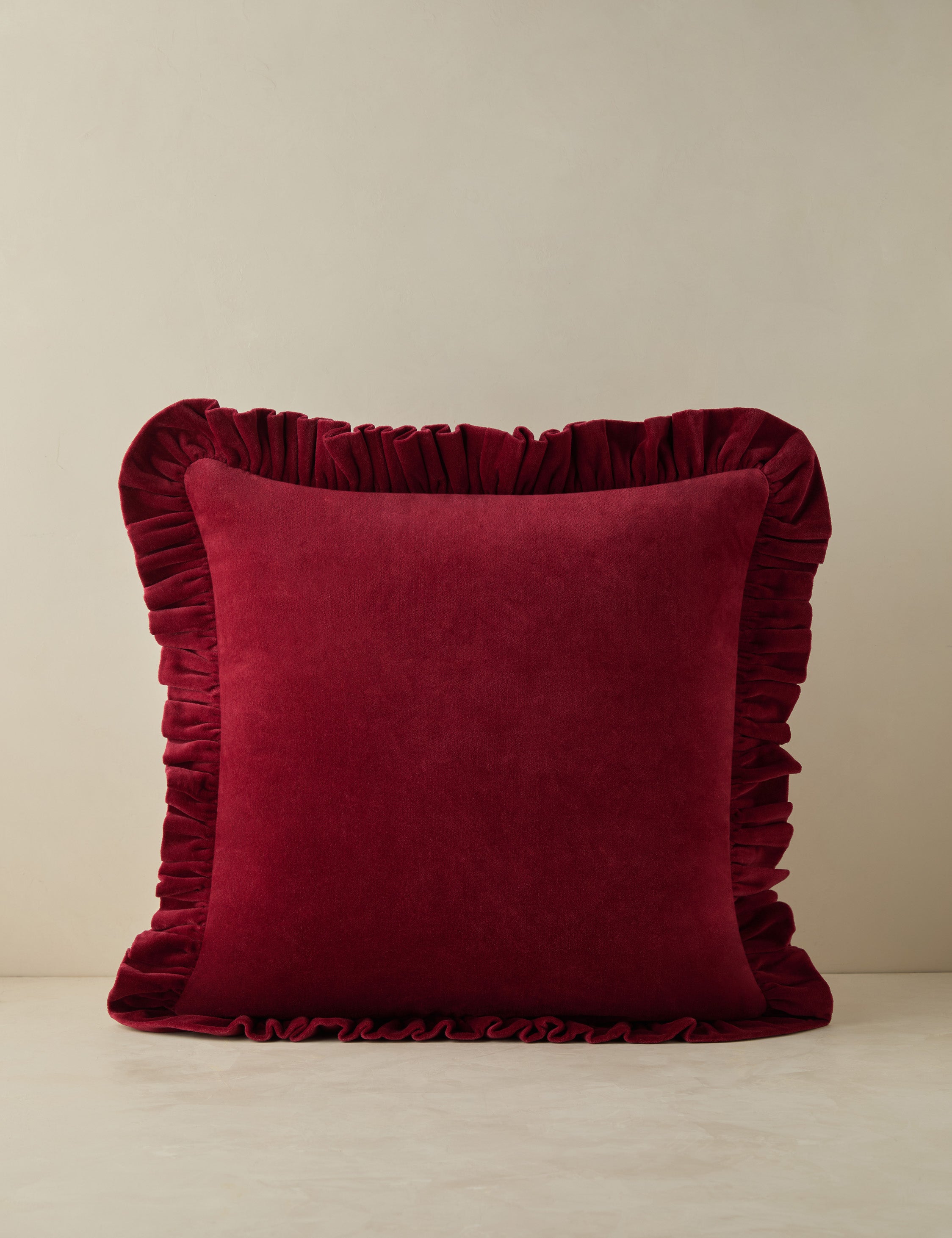 #color::cherry #style::square #fill type::with-feather-down-insert #fill type::pillow-cover-only 
