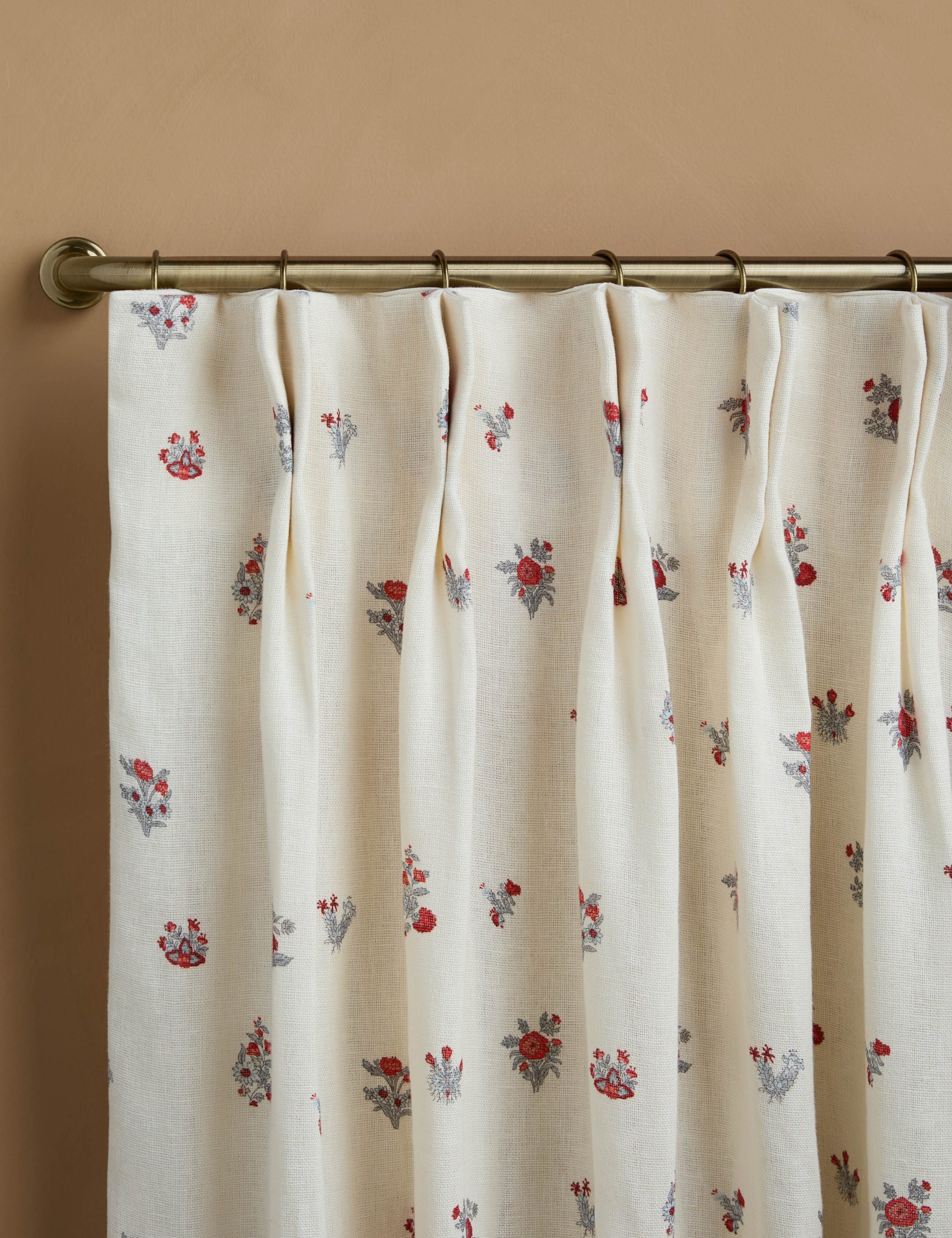 Mayfair Pleated Linen Curtain Panel - Thumbnail 2