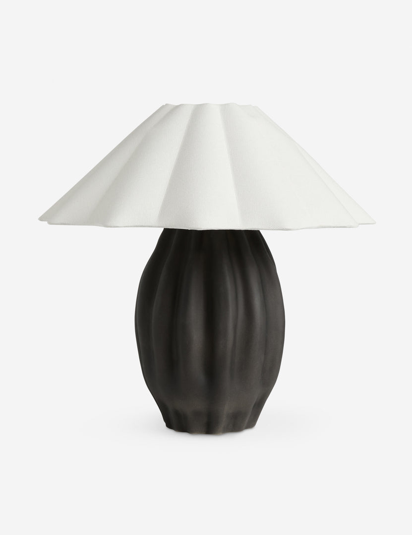 #color::black | Napa scalloped shade table lamp by Aimee Song