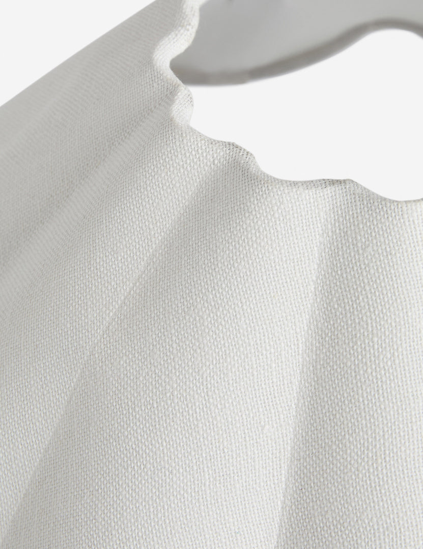 #color::black | Close up view of the Napa scalloped shade table lamp by Aimee Song