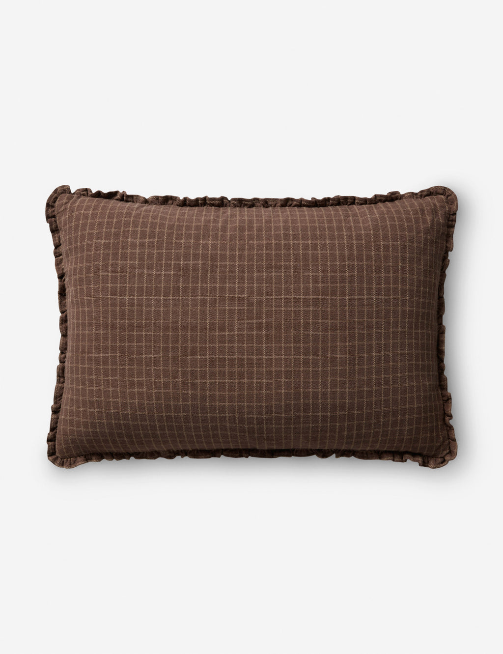 Dinah Pillow, Chocolate and Latte, 16" x 26", Down