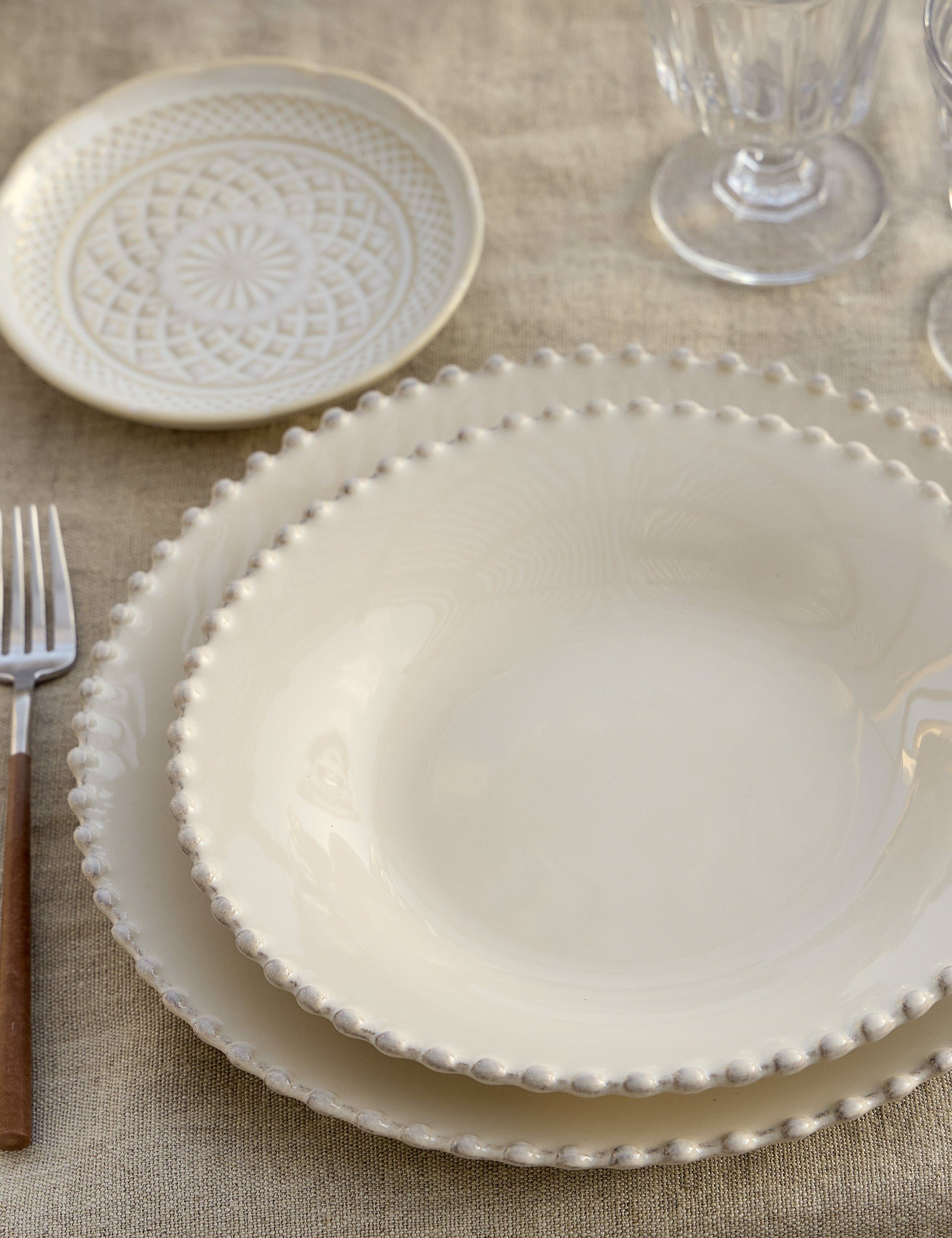 Pearl Stoneware Pasta Bowls