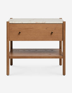 Open Box: Philana Nightstand, Walnut Oak 26"W