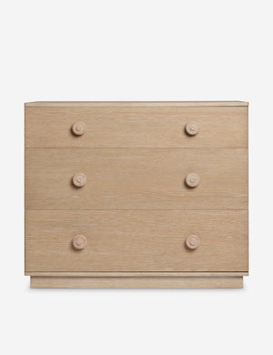 Pickford light wood minimalist three drawer dresser