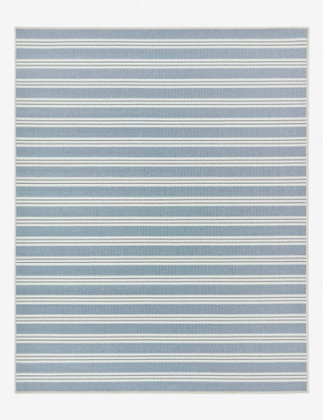 Custom Minetta Hand-Loomed Indoor / Outdoor Rug, Lapis