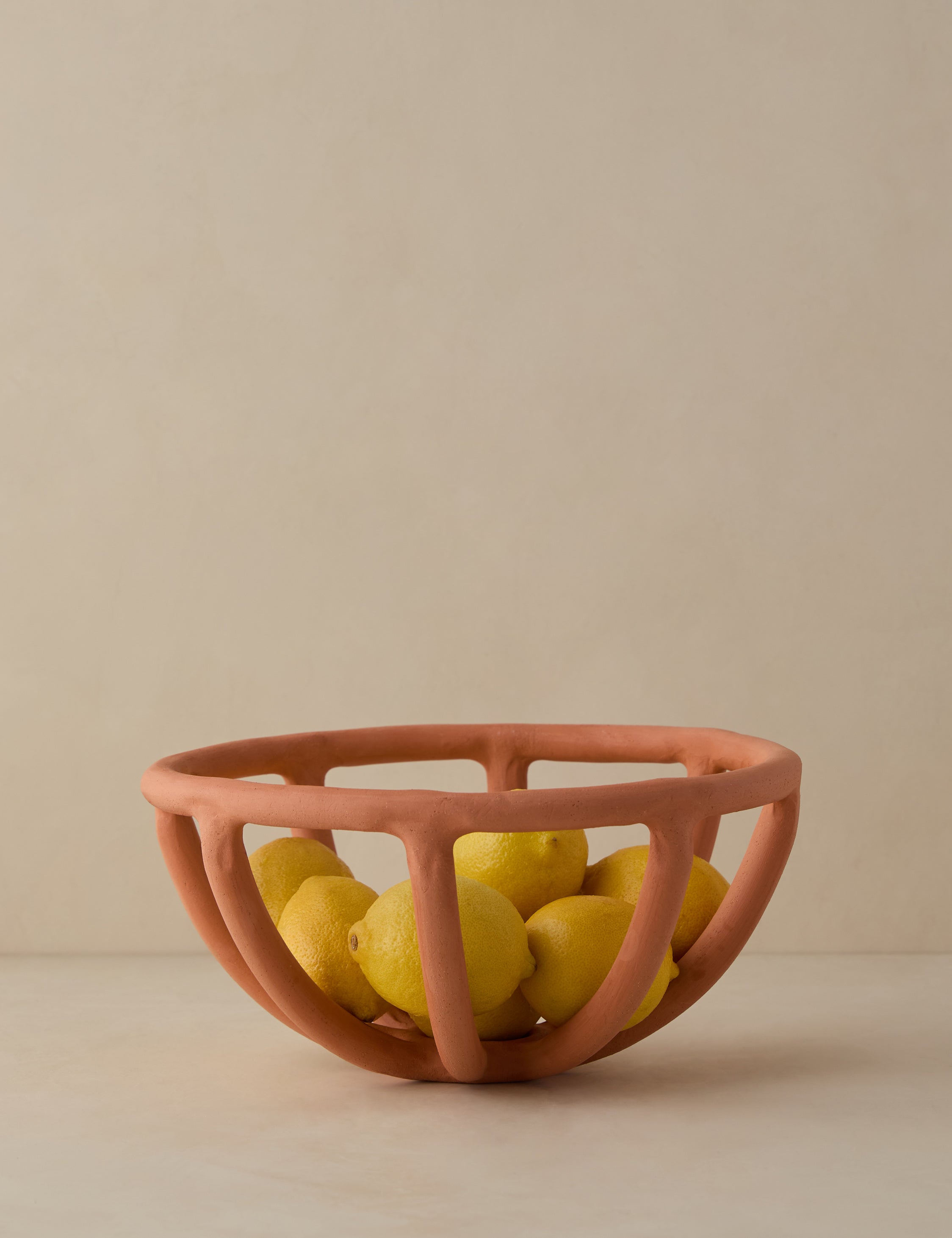 #color::terracotta #size::large | Prong terracotta ceramic centerpiece bowl by SIN