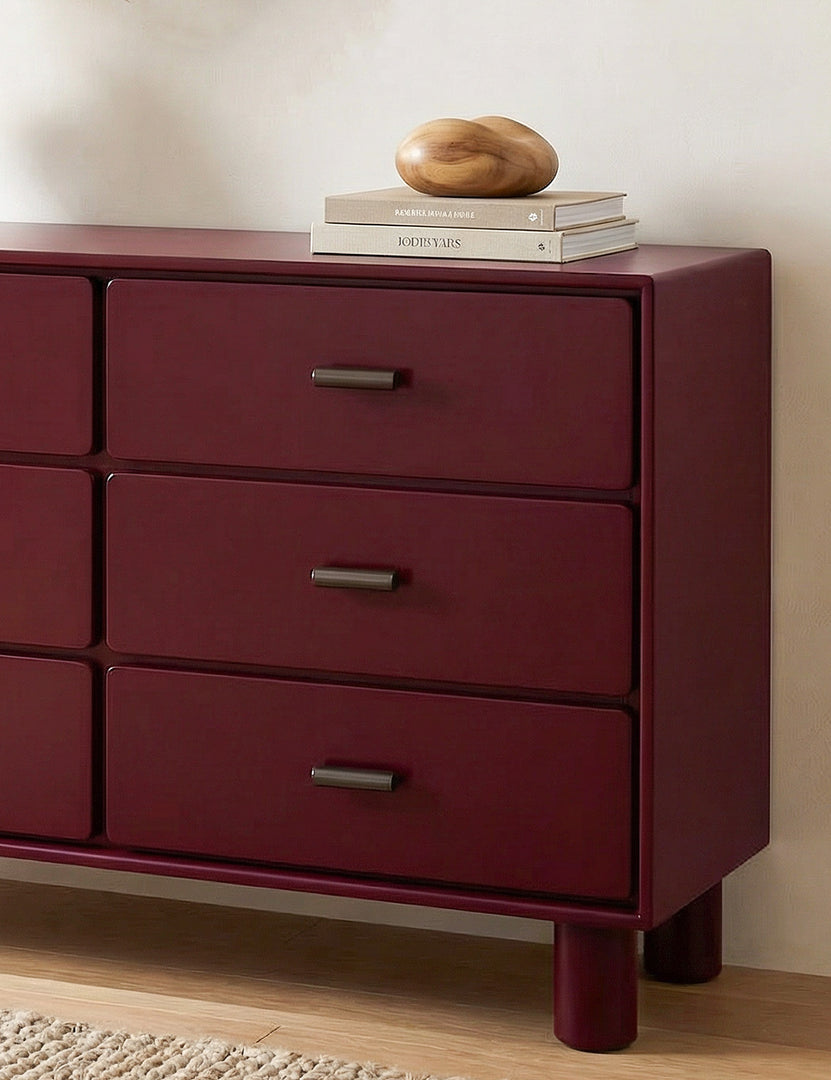 Moe's Home Collection Deep Red 6 Drawer Dresser Jolene