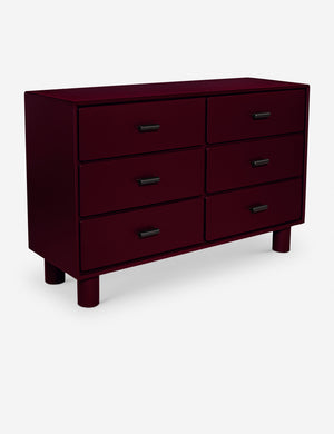 Moe's Home Collection Deep Red 6 Drawer Dresser Jolene