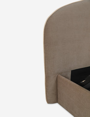 Open Box: Shara Storage Bed, Taupe Queen