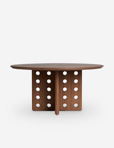 Open Box: Reika Round Dining Table, Chestnut by Sarah Sherman Samuel