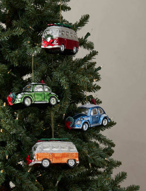 Retro Cruisers Glass Ornaments (Set of 4)
