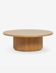 Open Box: Rutherford Round Coffee Table, Natural Oak