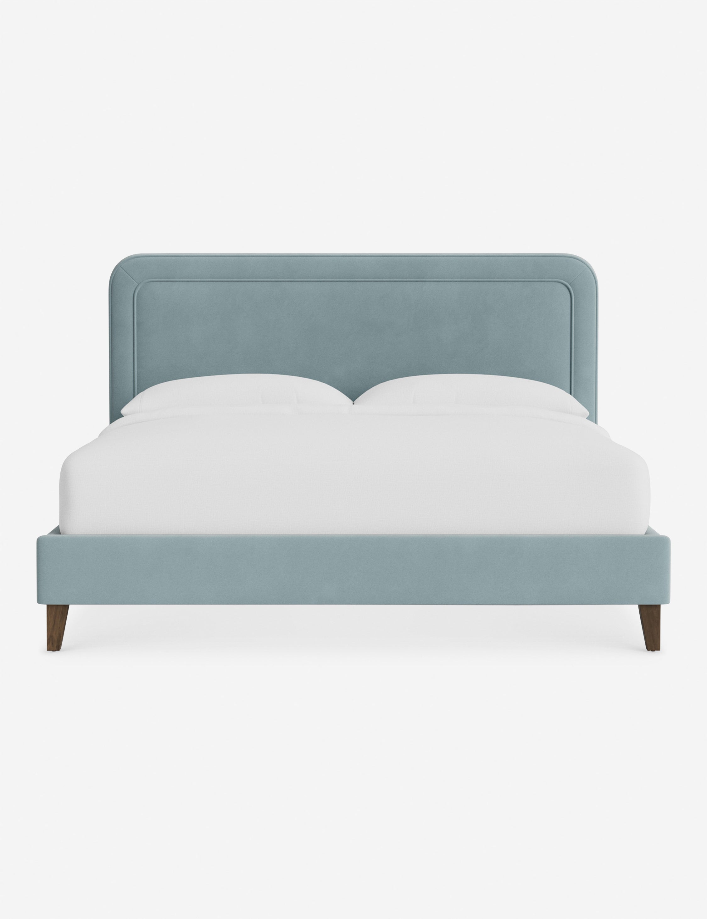 #color::sky-blue-classic-velvet #size::cal-king #leg-finish::chestnut