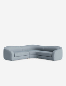 Open Box: Shaw Corner Sectional Sofa, Chambray Crypton Nomad