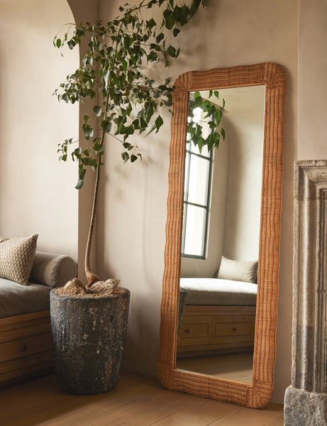 Yarely Woven Rattan Full Length Mirror