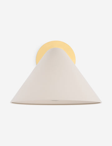 #color::antique-brass | Citrine adjustable cone shade sconce