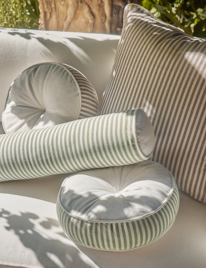 #color::brown | Various colors and sizes of the Littu Indoor / Outdoor Striped Pillows by Sarah Sherman Samuel