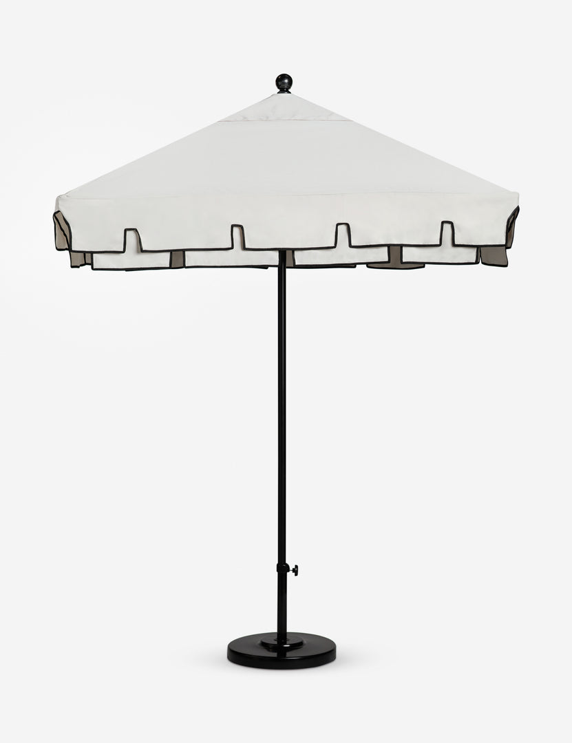 black patio umbrella with black pole Salento 6' Square Outdoor Umbrella