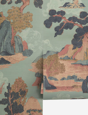 Scenic Landscape woven grasscloth wallpaper by Aimee Song