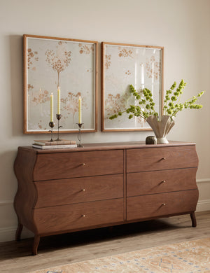 Lasya 6-Drawer Dresser in Cool Brown - Lulu and Georgia Lasya 6-Drawer Dresser in Cool Brown - Lulu and Georgia