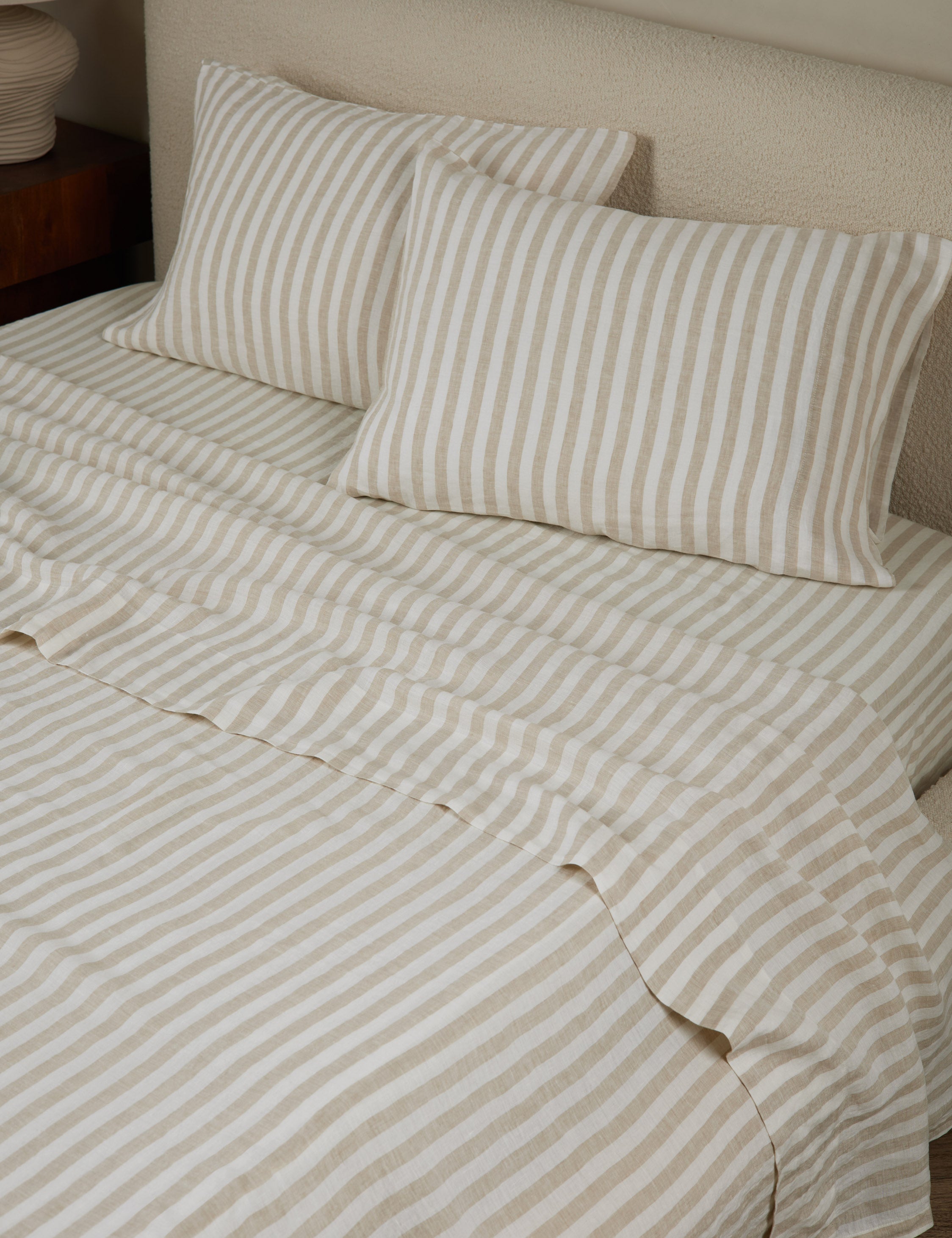 Thayer Striped European Flax Linen Pillowcases (Set of 2) - Thumbnail 2