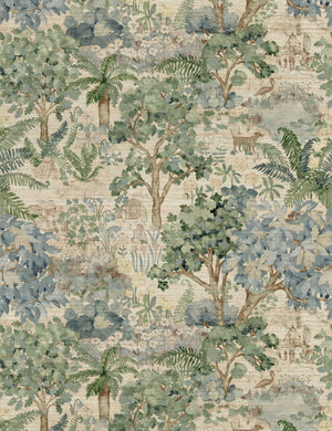 The Stumpery Wallpaper Swatch by Sanderson, Fern
