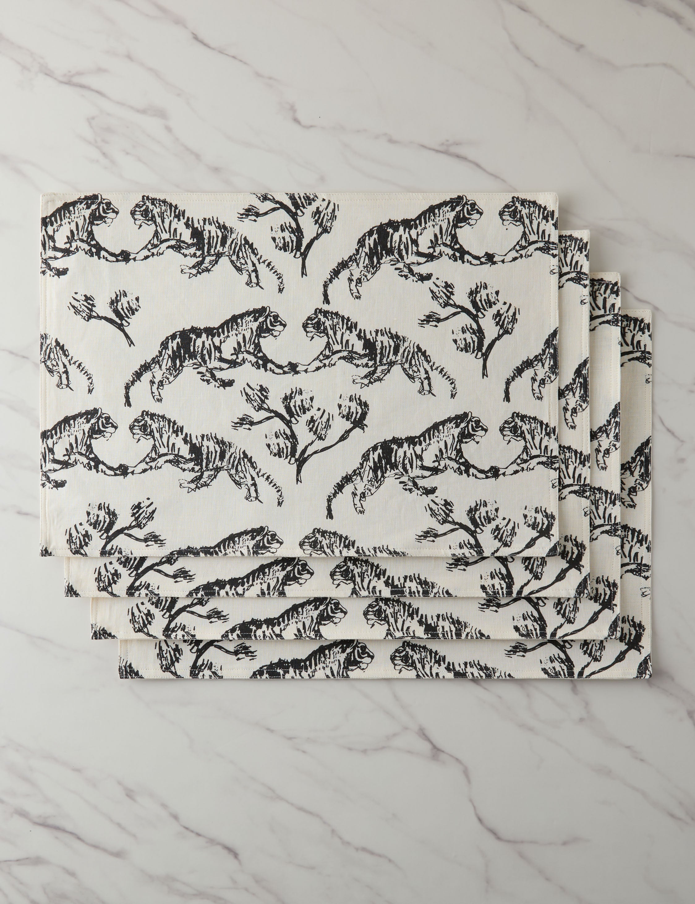 Lulu and Georgia Tiger Linen Placemats