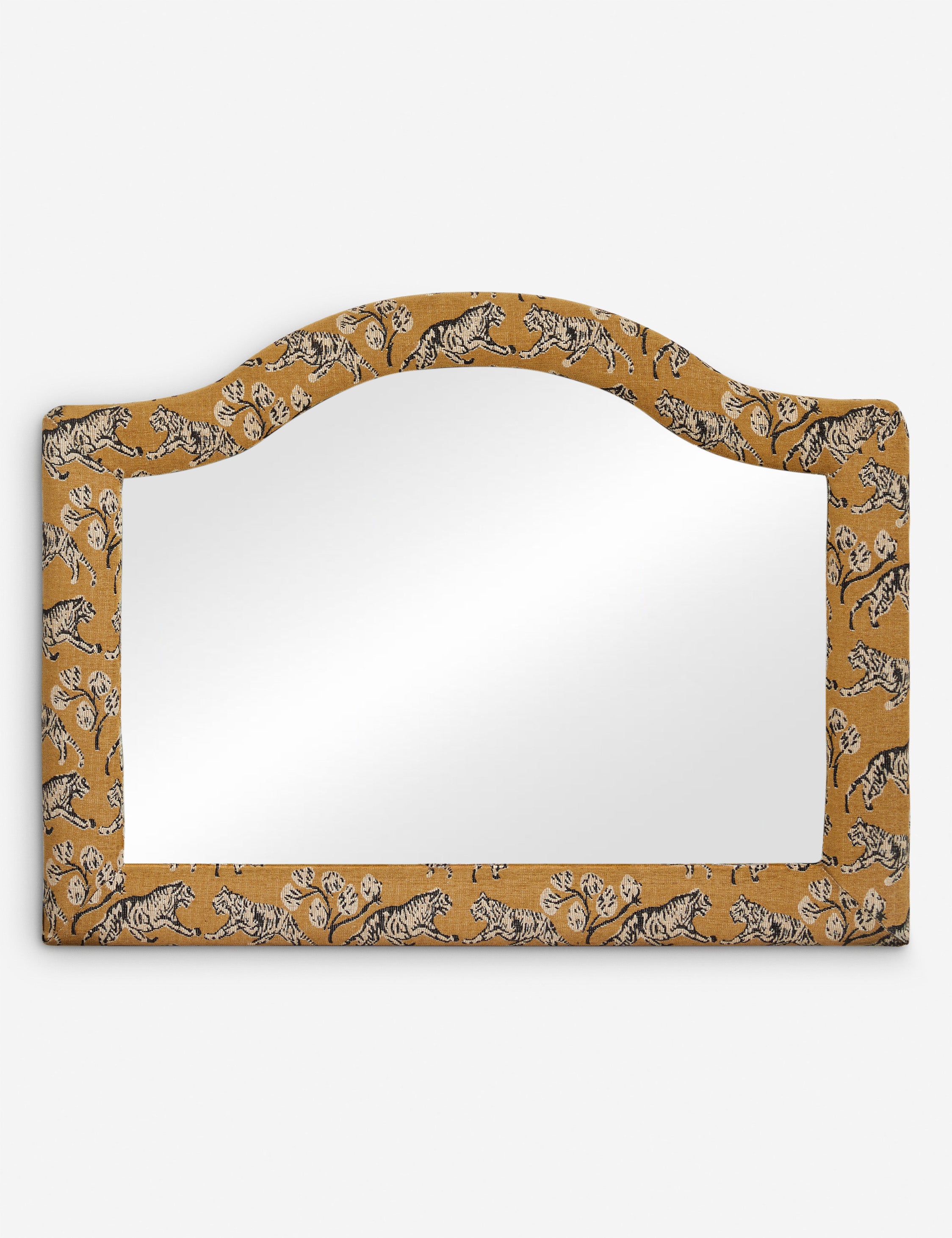 Tiger Upholstered Mantel Mirror by Sarah Sherman Samuel